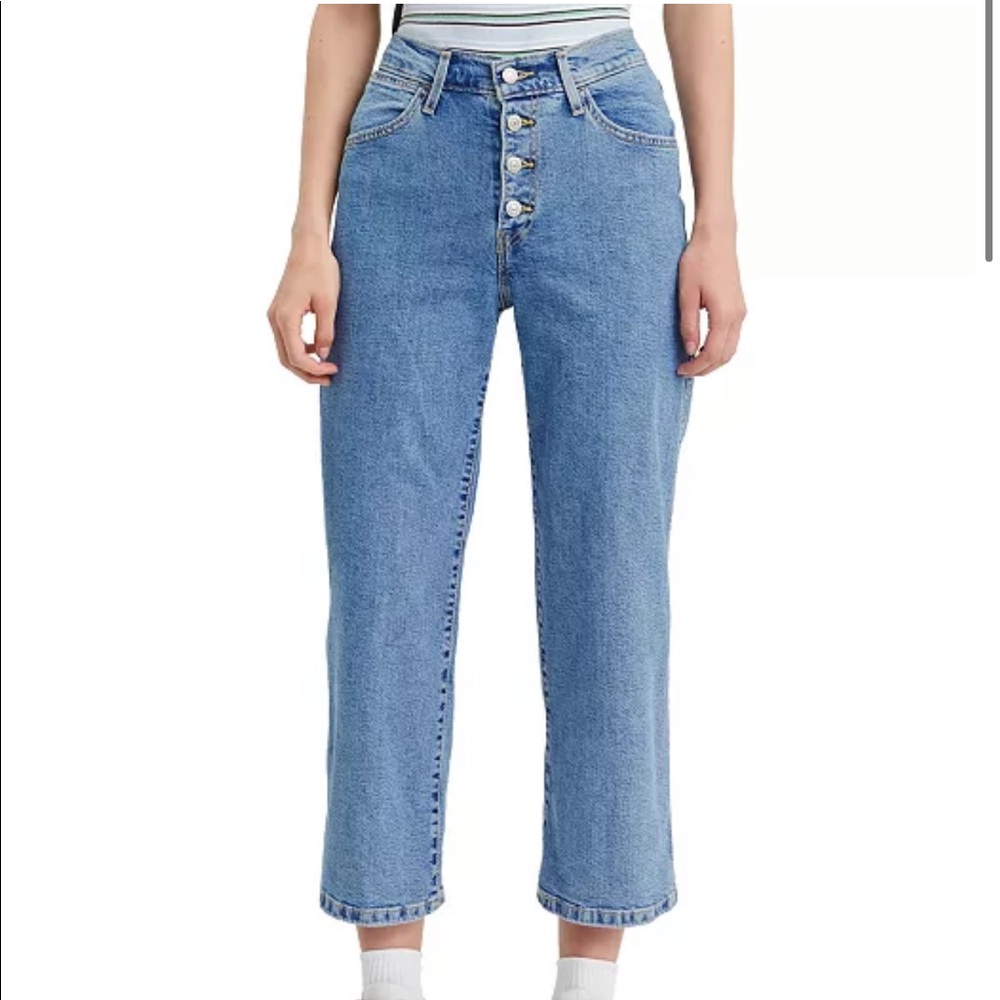 Mile high cropped wide leg Levi’s